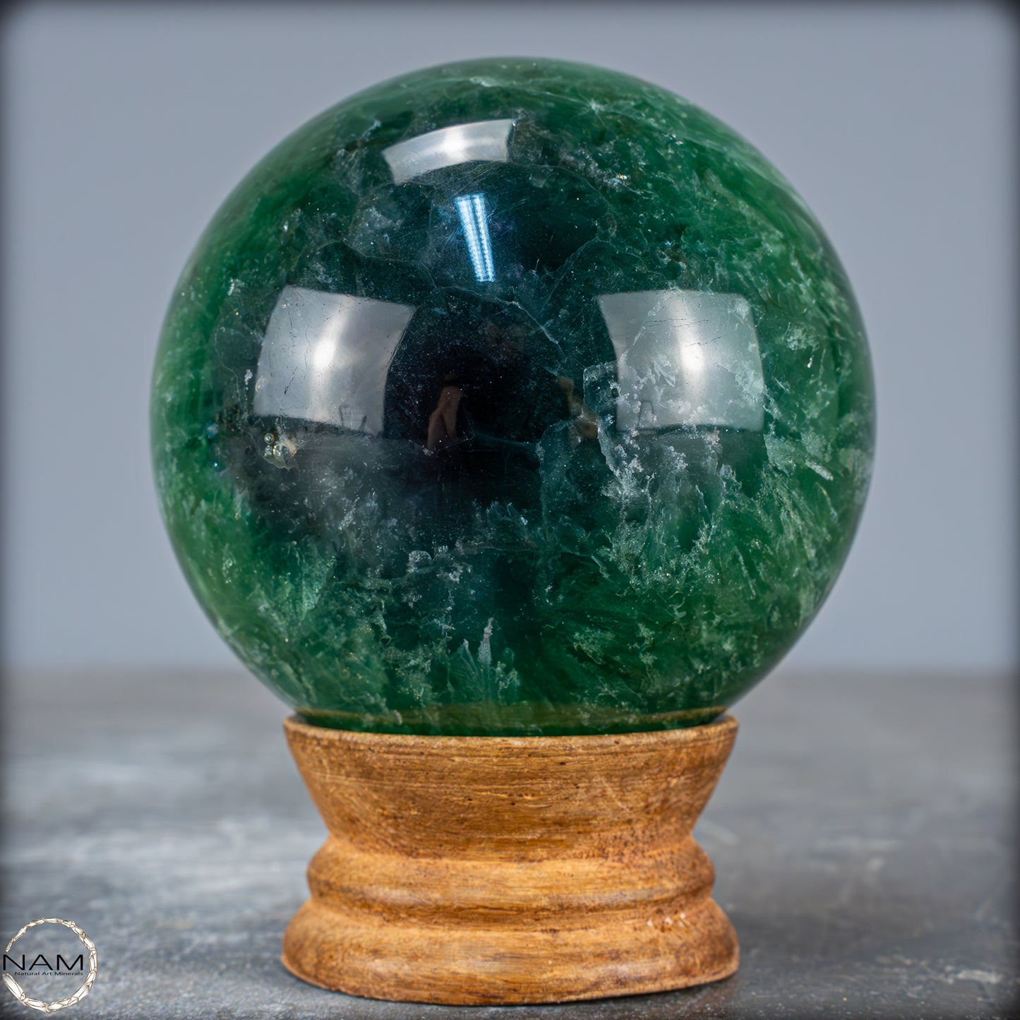 Lila-Grüne Fluorit Kugel, China - 556,49g - 69,3mm