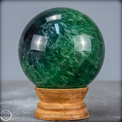 Lila-Grüne Fluorit Kugel, China - 556,49g - 69,3mm