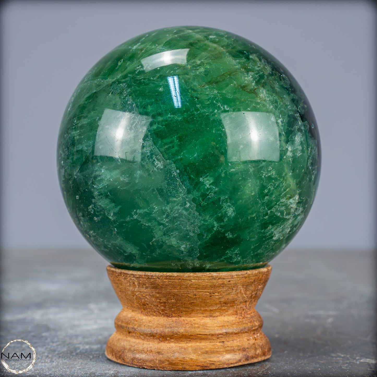 Lila-Grüne Fluorit Kugel, China - 556,49g - 69,3mm