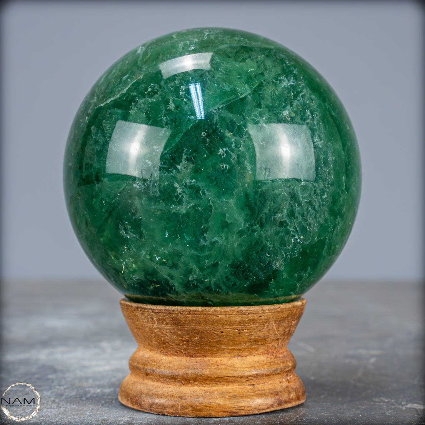 Lila-Grüne Fluorit Kugel, China - 556,49g - 69,3mm