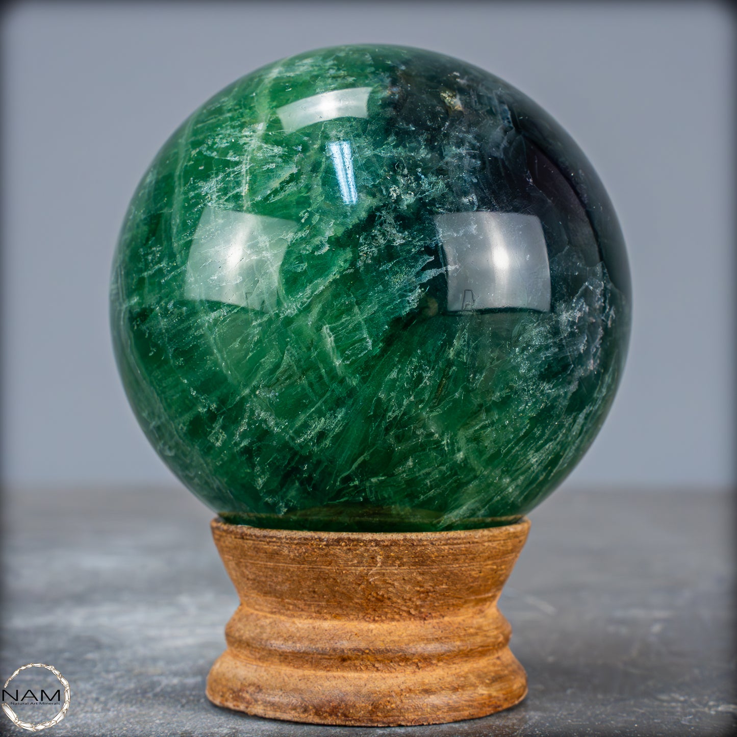 Lila-Grüne Fluorit Kugel, China - 556,49g - 69,3mm