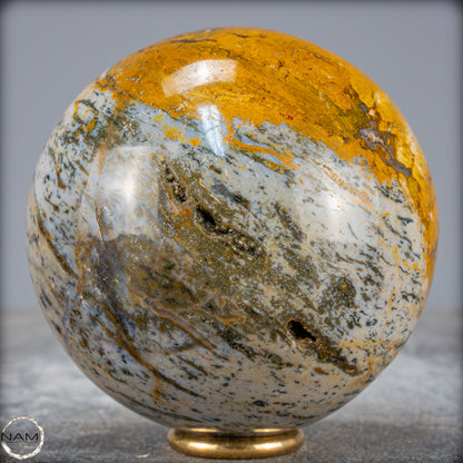 Natürliche Ocean-Jaspis-Achat Kugel - 762,07g