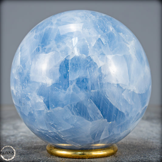 Natürliche Blaue Calcit-Kristall Kugel - 800,62g - 83mm