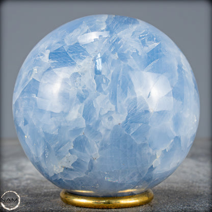 Natürliche Blaue Calcit-Kristall Kugel - 800,62g - 83mm