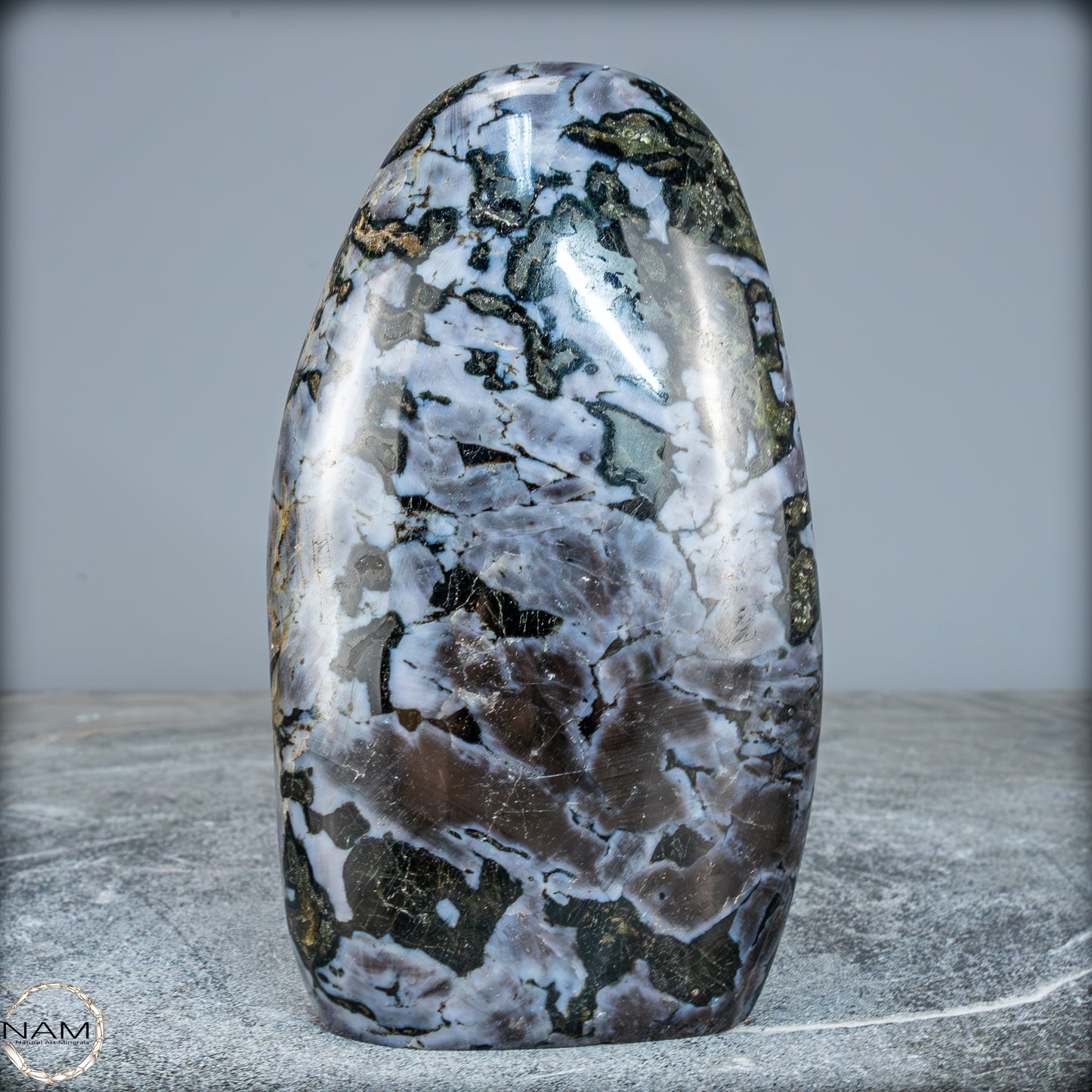 Natürliche Merlinit (Gabbro) Kristall Freiform - 969,08g