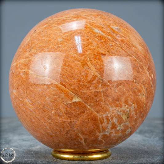 Natürlicher Pfirsich-Mondstein Kristall-Kugel - 1380,92g - 105mm