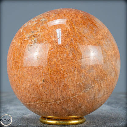 Natürlicher Pfirsich-Mondstein Kristall-Kugel - 1380,92g - 105mm