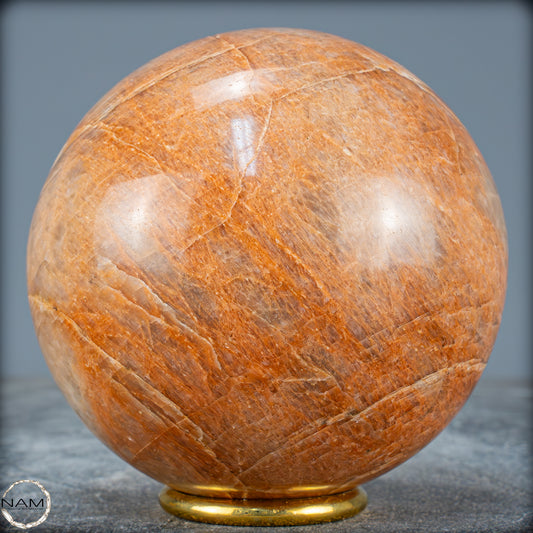 Natürlicher Pfirsich-Mondstein Kristall-Kugel - 1187,04g - 99mm