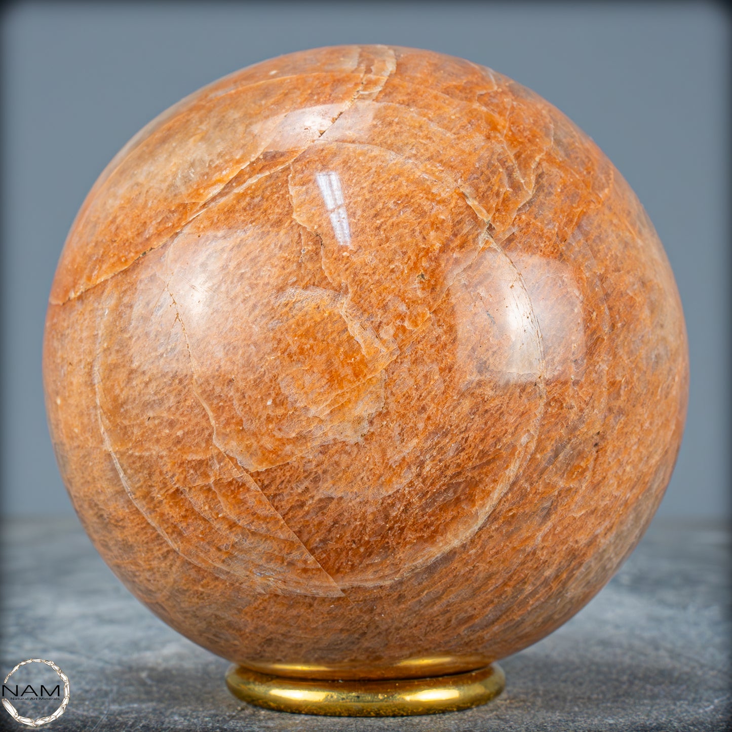 Natürlicher Pfirsich-Mondstein Kristall-Kugel - 1187,04g - 99mm