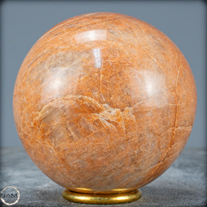 Natürlicher Pfirsich-Mondstein Kristall-Kugel - 1187,04g - 99mm