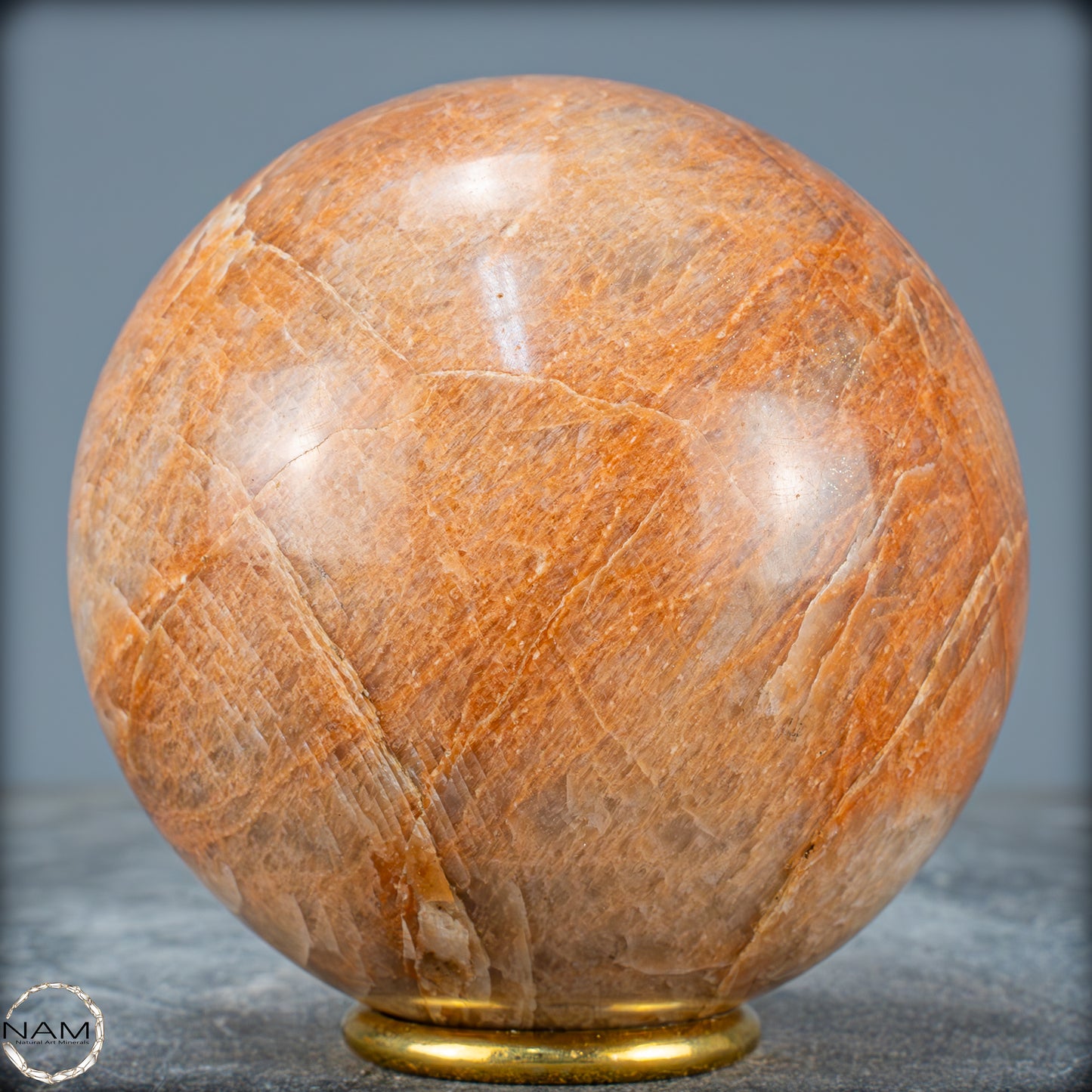 Natürlicher Pfirsich-Mondstein Kristall-Kugel - 1187,04g - 99mm