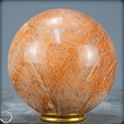 Natürlicher Pfirsich-Mondstein Kristall-Kugel - 1187,04g - 99mm
