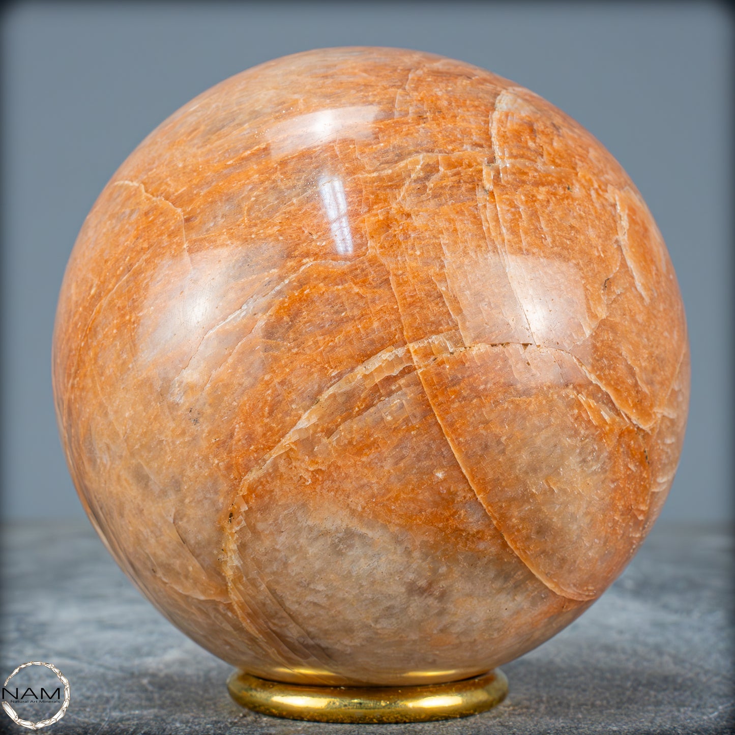 Natürlicher Pfirsich-Mondstein Kristall-Kugel - 1187,04g - 99mm