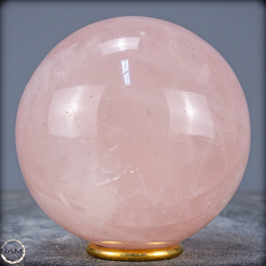 Natürliche Rosenquarz Kristall-Kugel aus Brasilien - 1371,91g - 105mm