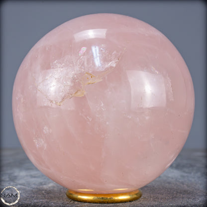 Natürliche Rosenquarz Kristall-Kugel aus Brasilien - 1371,91g - 105mm