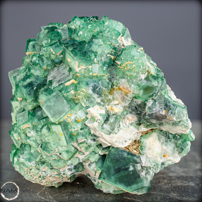 Natürliche Grüner Fluorit Kristalle auf Matrix - 3449,12g