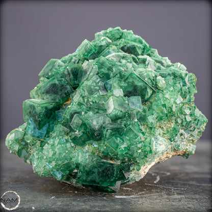 Natürliche Grüner Fluorit Kristalle auf Matrix - 3449,12g