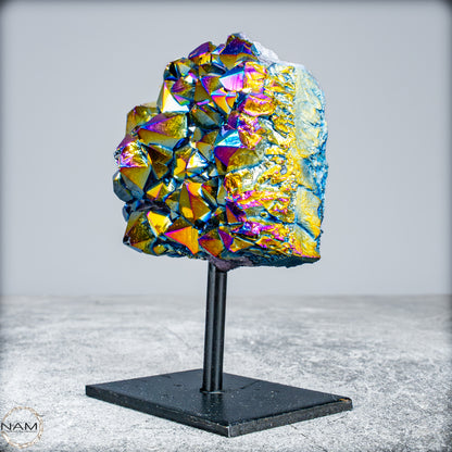 Kristall-Aura-Amethyst auf Ständer – 364,36g