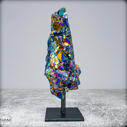 Kristall-Aura-Amethyst auf Ständer – 552,25g