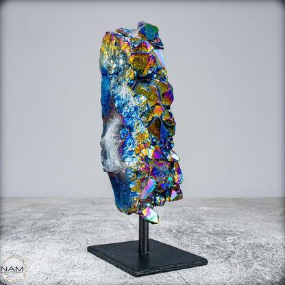 Kristall-Aura-Amethyst auf Ständer – 552,25g