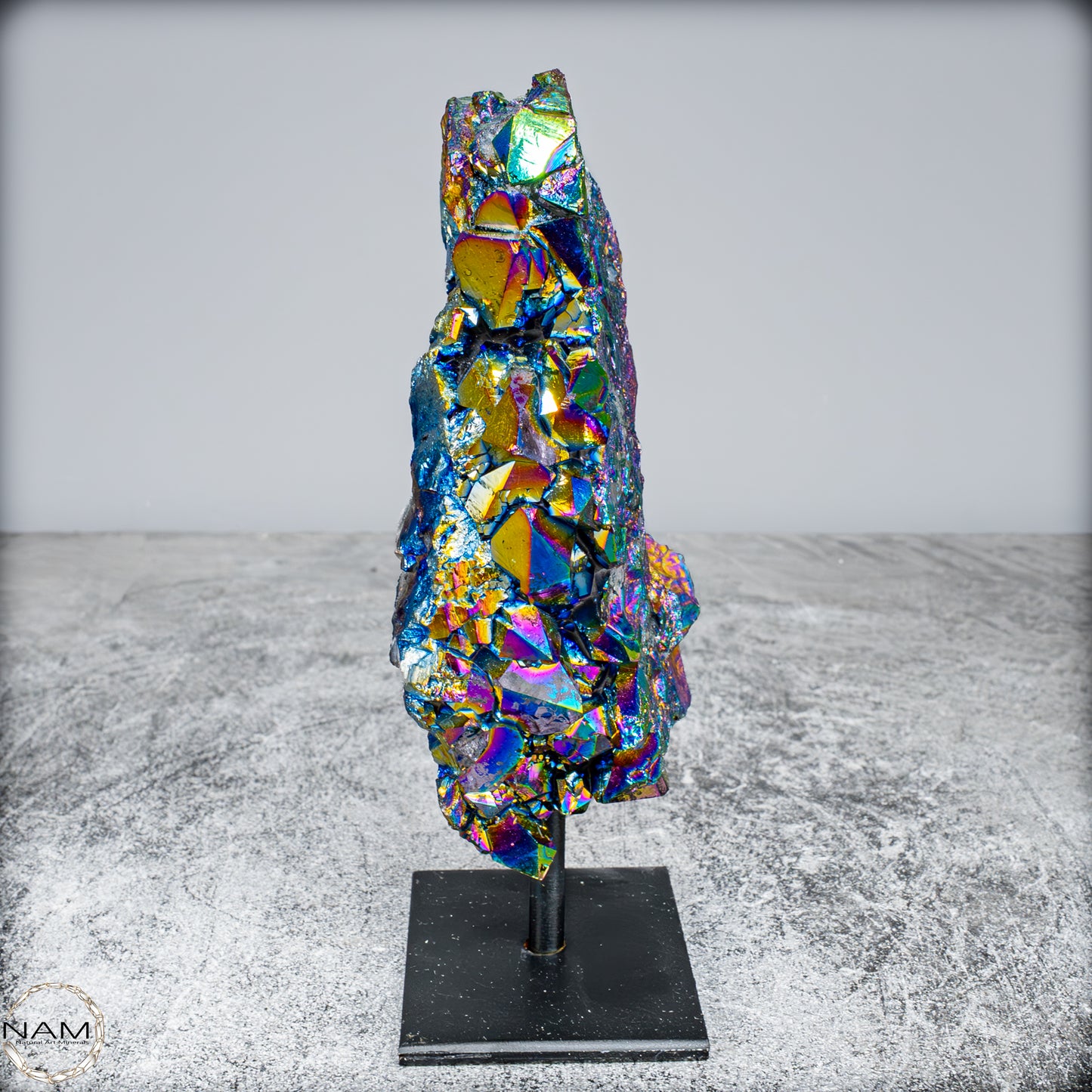 Kristall-Aura-Amethyst auf Ständer – 552,25g