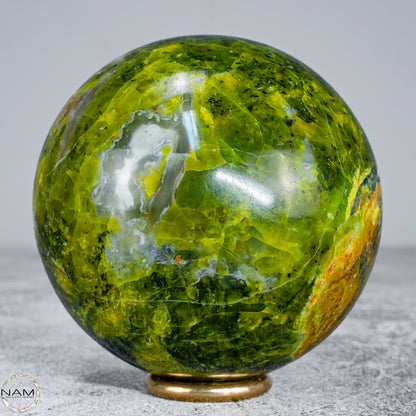 Natürliche Grüne Opal-Kristall Kugel -522,36g