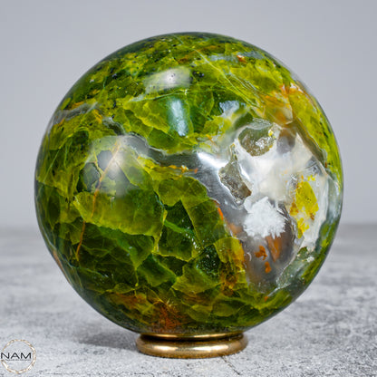 Natürliche Grüne Opal-Kristall Kugel -522,36g