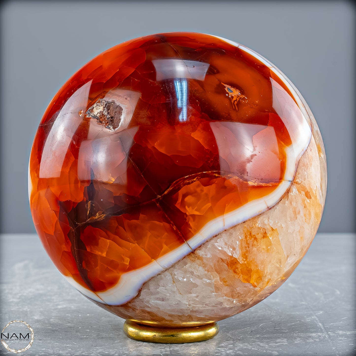 Natürliche Mehrfabige Carneol Kristall Kugel - 765,36 g