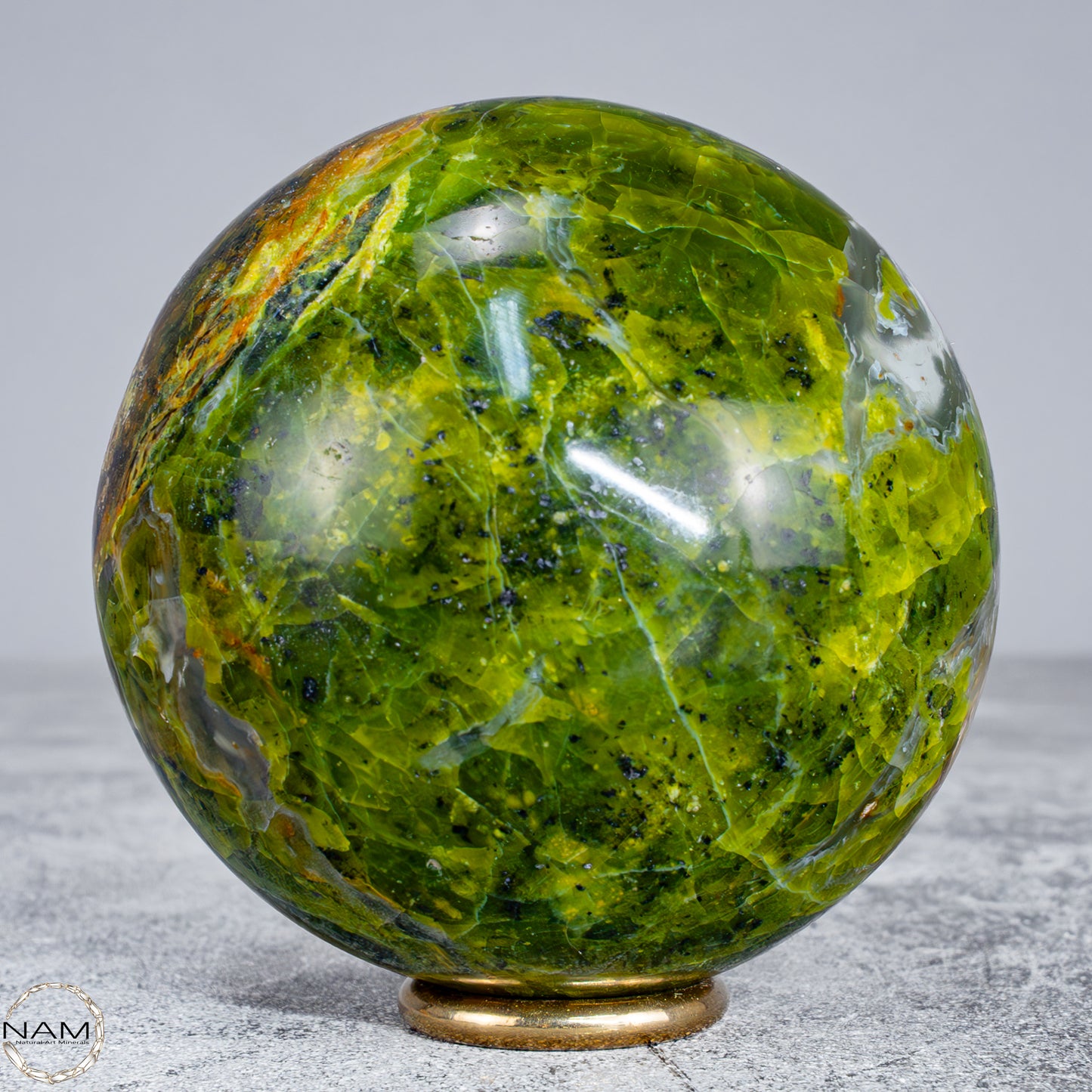 Natürliche Grüne Opal-Kristall Kugel -522,36g