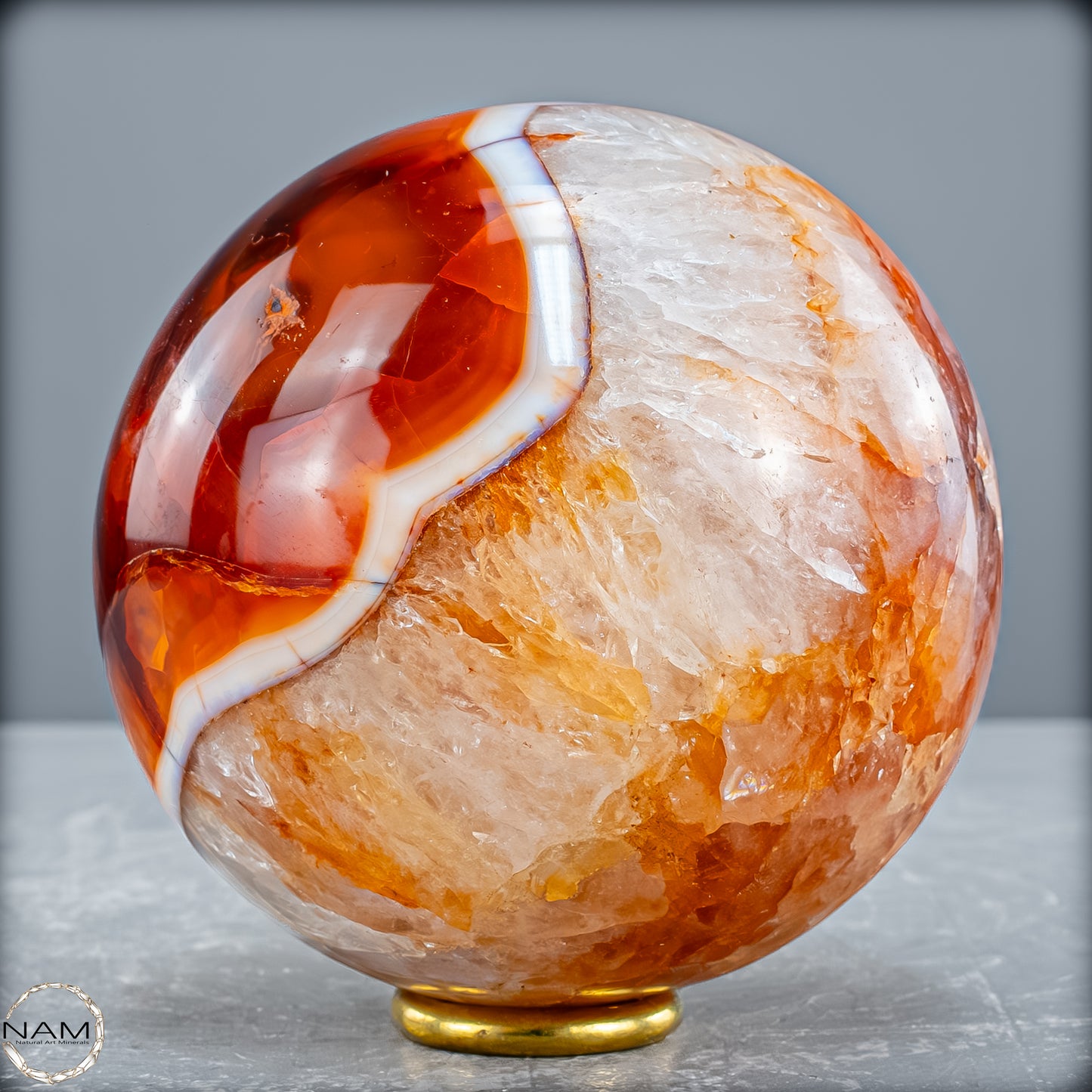 Natürliche Mehrfabige Carneol Kristall Kugel - 765,36 g