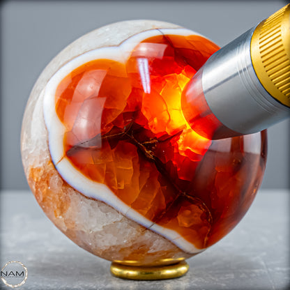 Natürliche Mehrfabige Carneol Kristall Kugel - 765,36 g