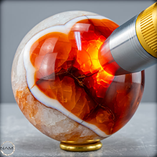 Natürliche Mehrfabige Carneol Kristall Kugel - 765,36 g