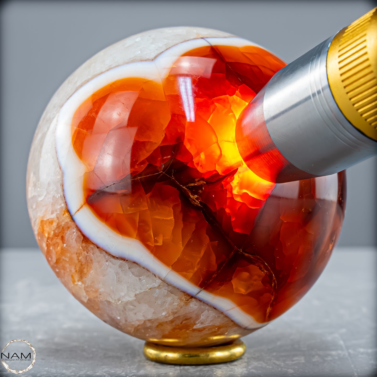 Natürliche Mehrfabige Carneol Kristall Kugel - 765,36 g