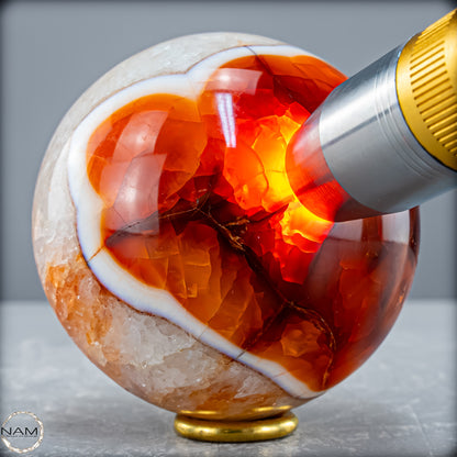 Natürliche Mehrfabige Carneol Kristall Kugel - 765,36 g