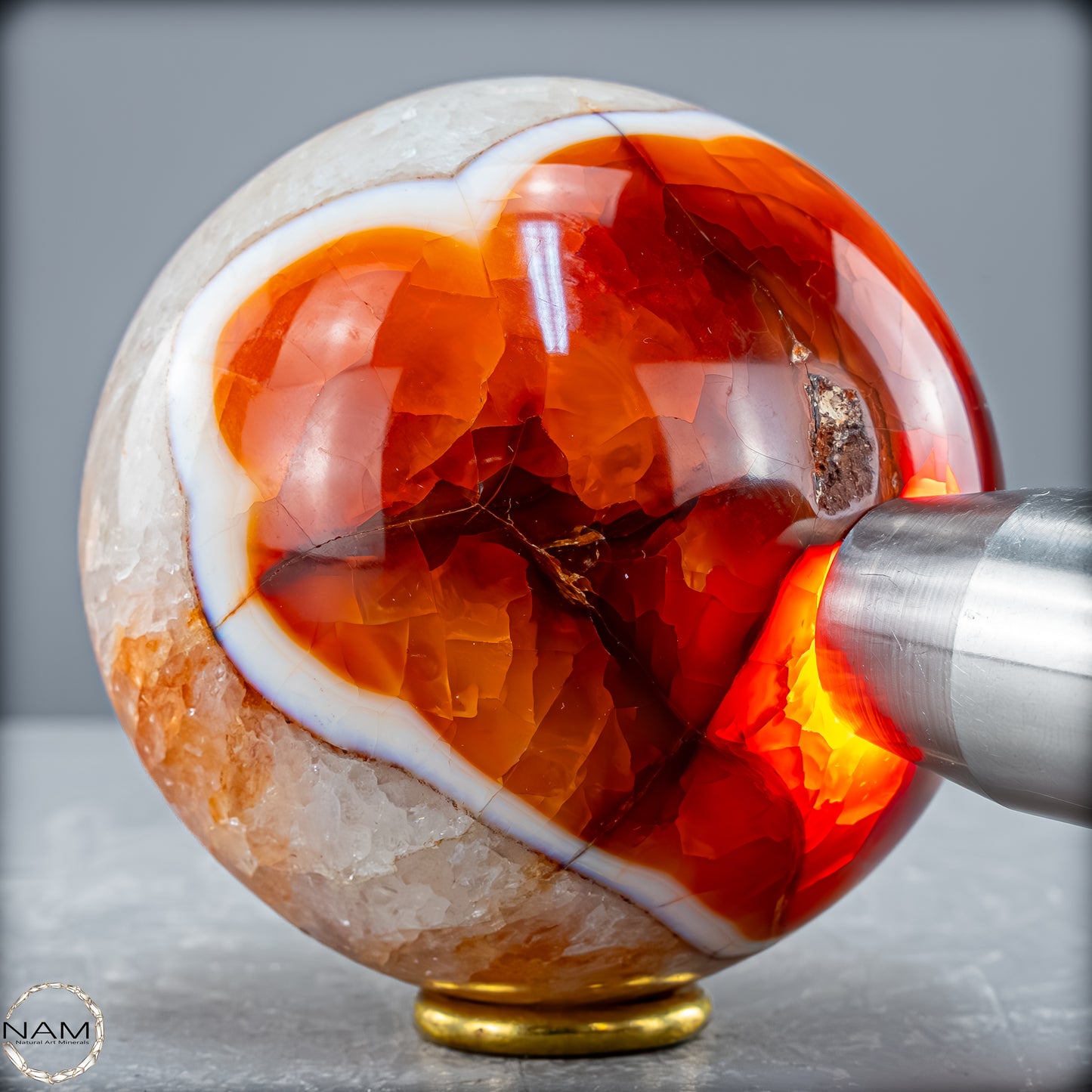 Natürliche Mehrfabige Carneol Kristall Kugel - 765,36 g