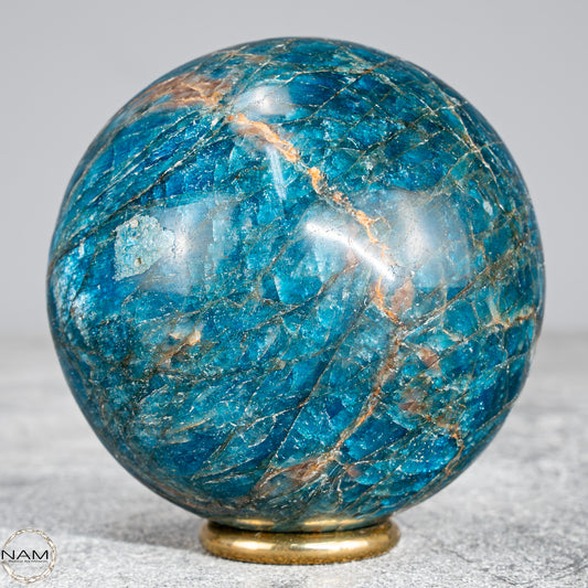 Natürliche Blaue Apatit-Kristall Kugel -508,66g