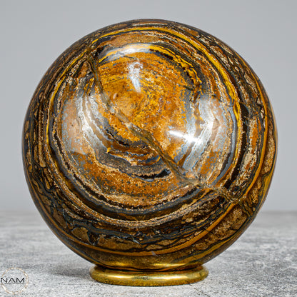 Natürliche Tigerauge-Kugel -1138,11g