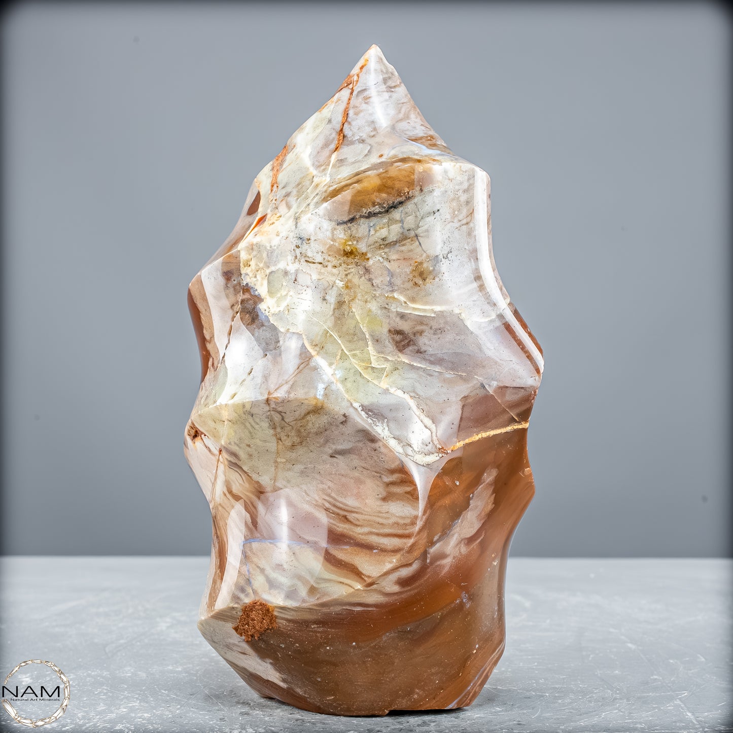 Natürliche Achat - Jaspis Flamme - 976,15 g