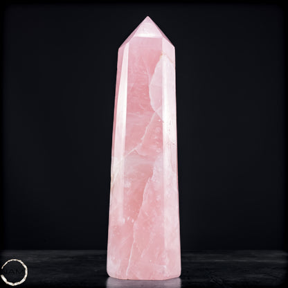 Natürlicher Rosenquarz-Kristall Obelisk aus Brasilien - 700,15g