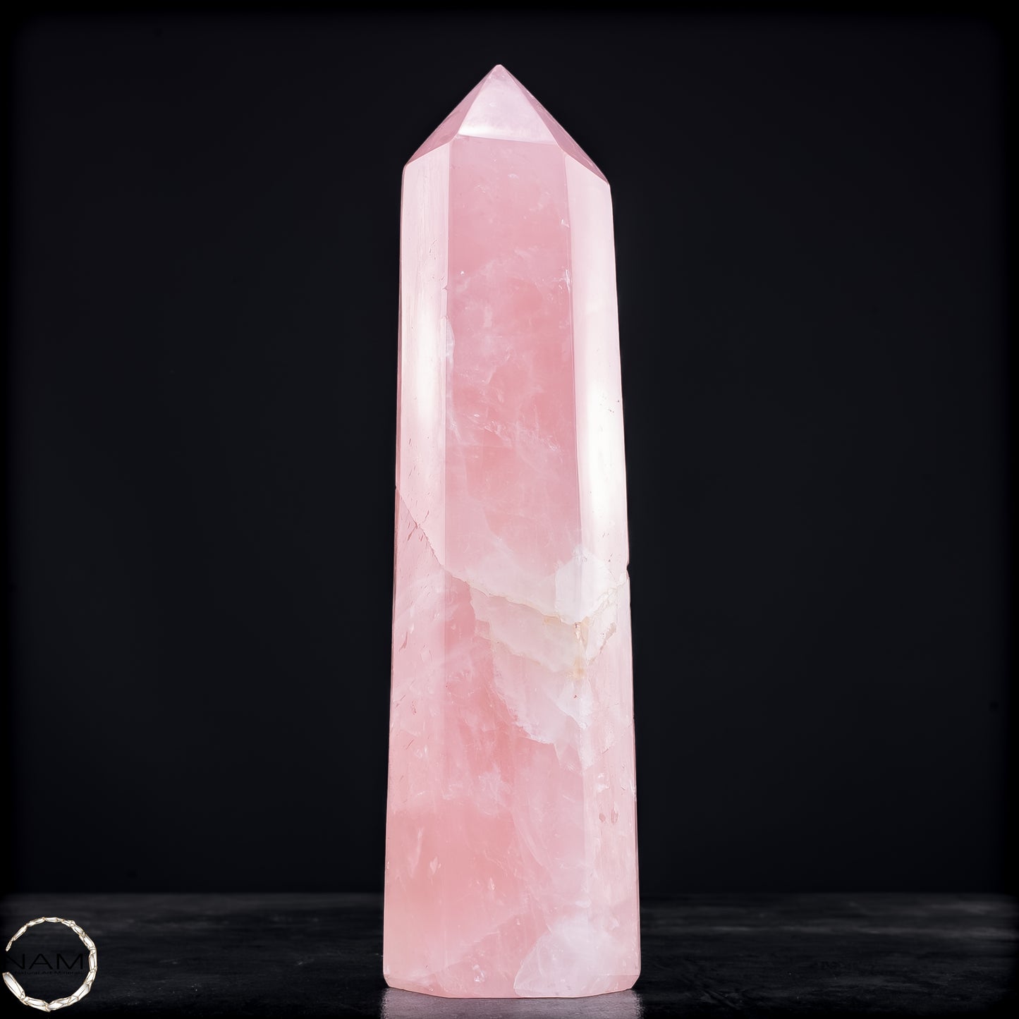Natürlicher Rosenquarz-Kristall Obelisk aus Brasilien - 700,15g