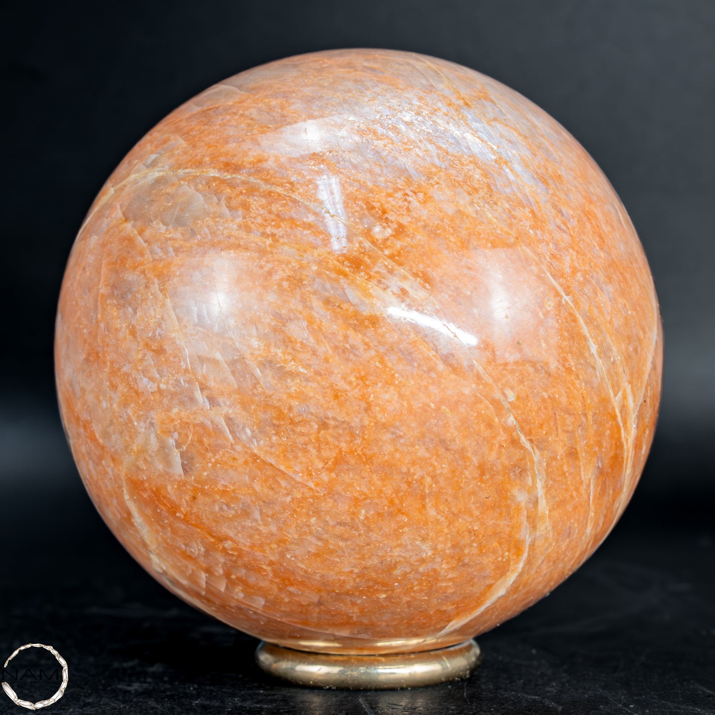 Pfirsich-Mondstein Kugel -532,38 g