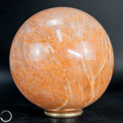 Pfirsich-Mondstein Kugel -532,38 g