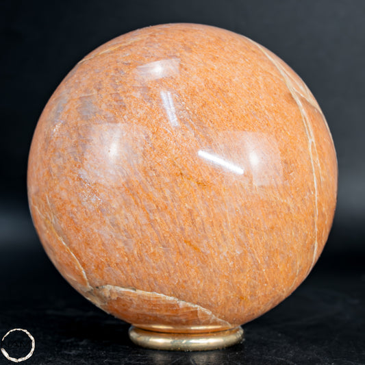 Pfirsich-Mondstein Kugel -532,38 g