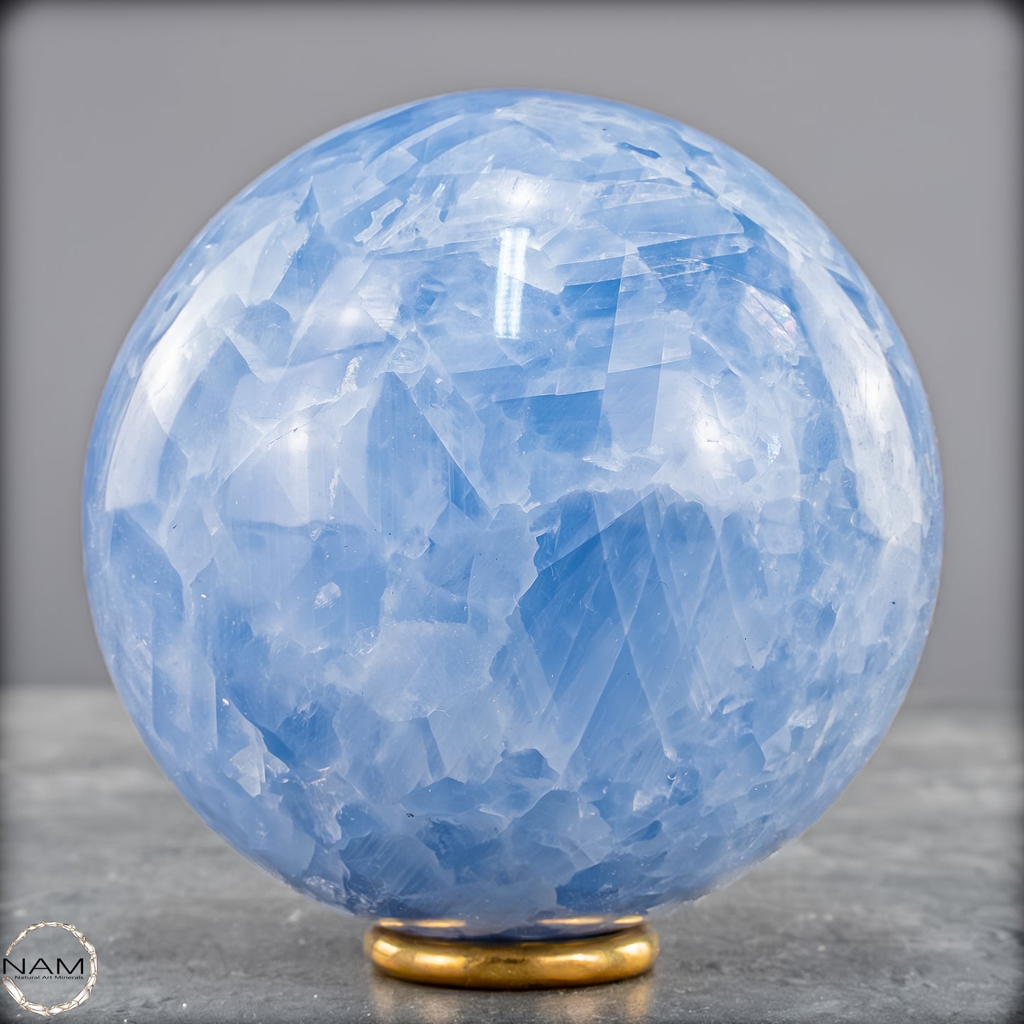 Natürliche Blaue Calcit-Kristall Kugel - 670,34 g