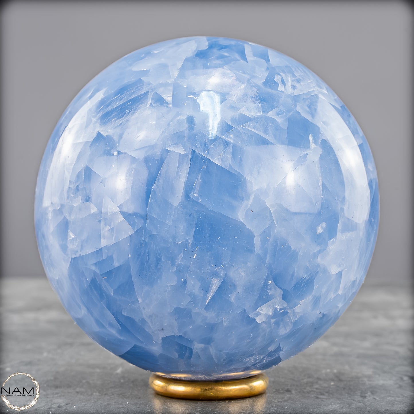 Natürliche Blaue Calcit-Kristall Kugel - 670,34 g