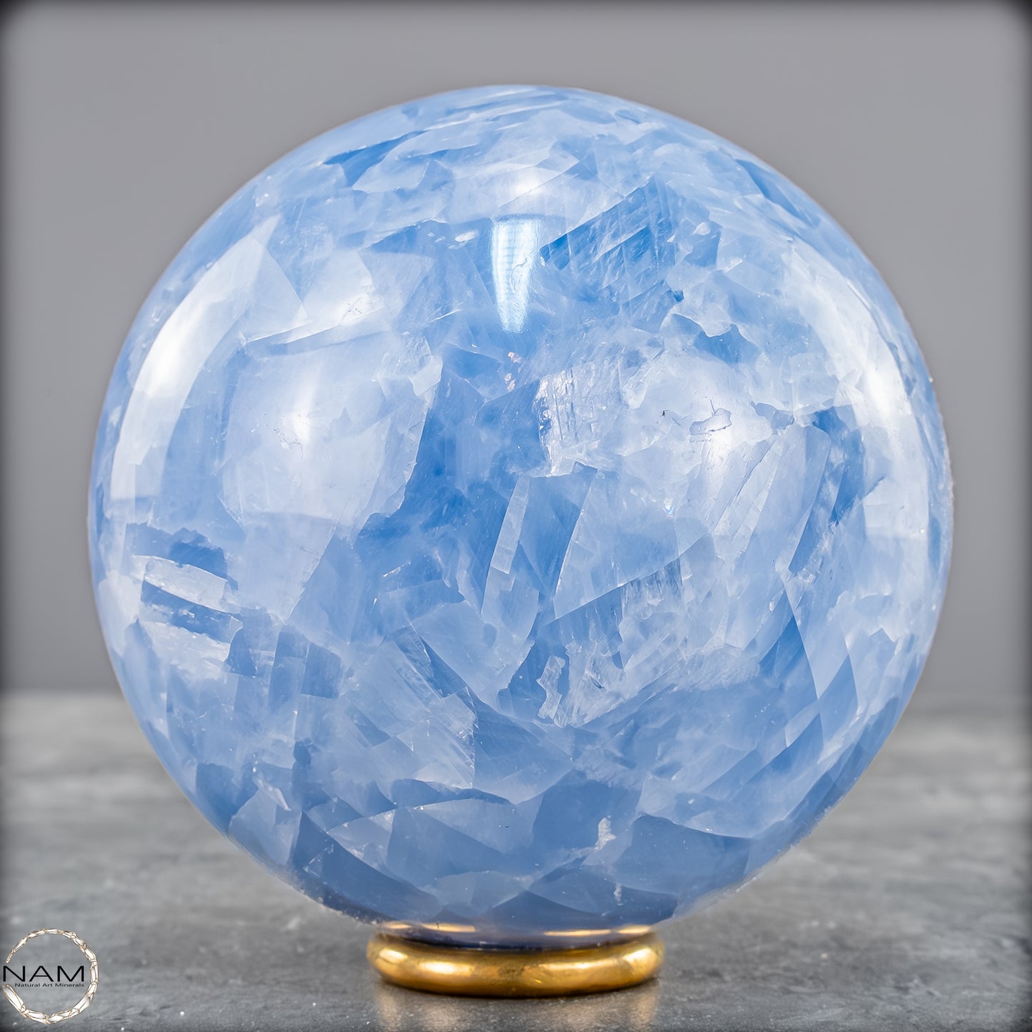 Natürliche Blaue Calcit-Kristall Kugel - 670,34 g