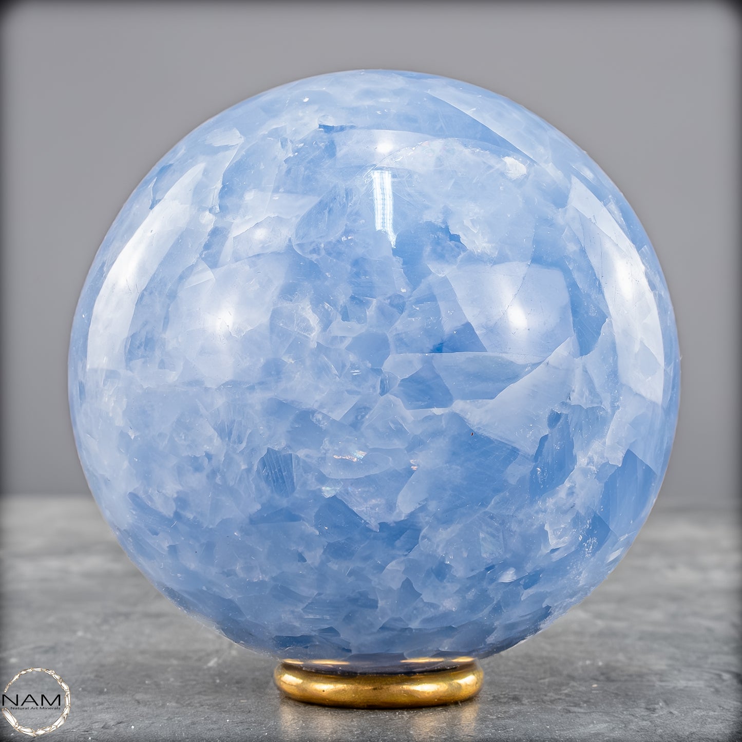 Natürliche Blaue Calcit-Kristall Kugel - 670,34 g