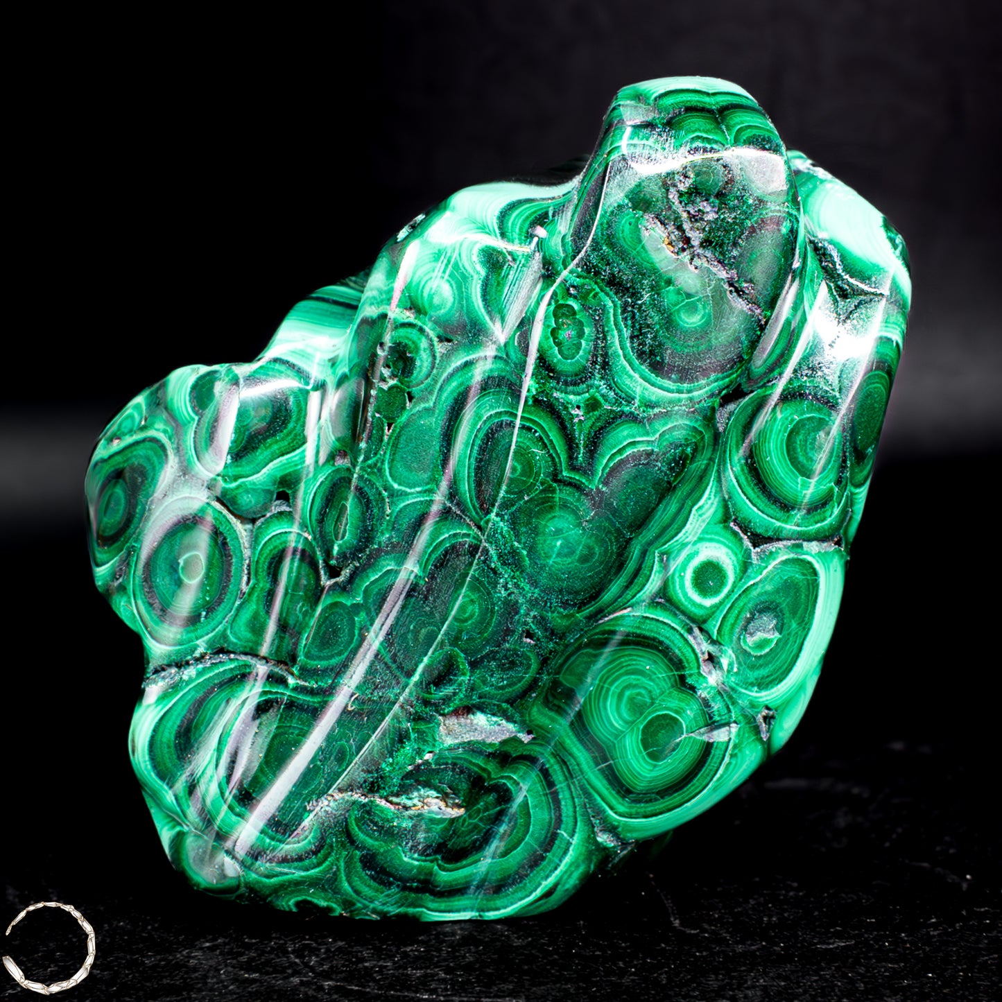Natürliche Malachit und Chrysocolla Flamme, Kongo- 213,33g