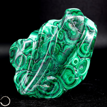 Natürliche Malachit und Chrysocolla Flamme, Kongo- 213,33g