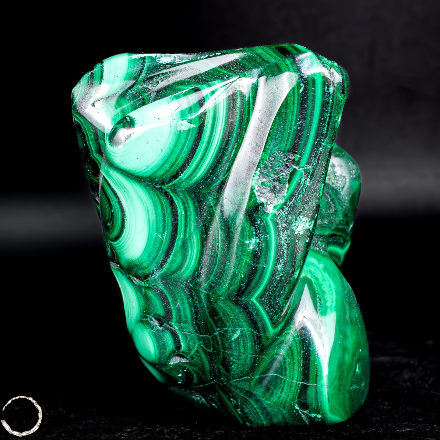 Natürliche Malachit und Chrysocolla Flamme, Kongo- 213,33g
